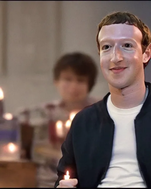 Image similar to a screen shot from the movie where mark zuckerberg plays harry potter