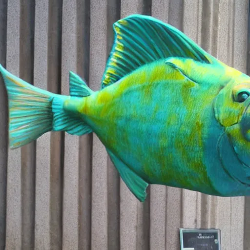 Image similar to fish, but it is a beautiful statue