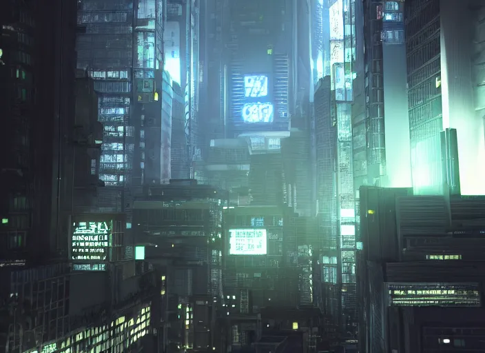 Image similar to solarpunk scifi scene of tokyo mixed with san francisco at night, artstation, very detailed,, ambient occlusion, volumetric light, atmospheric haze, unreal engine, hyper realism, realistic shading, cinematic composition, realistic render, grayish tint, octane render, detailed textures, photorealistic, wide shot