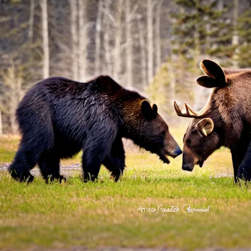 Image similar to a bear and a moose XF IQ4, f/1.4, ISO 200, 1/160s, 8K, RAW, unedited, symmetrical balance, in-frame