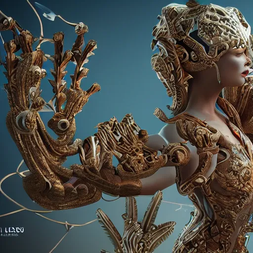 Image similar to queen of mars, ornate and intricate, hyper detailed, stunning, surreal, 4 k, octane render
