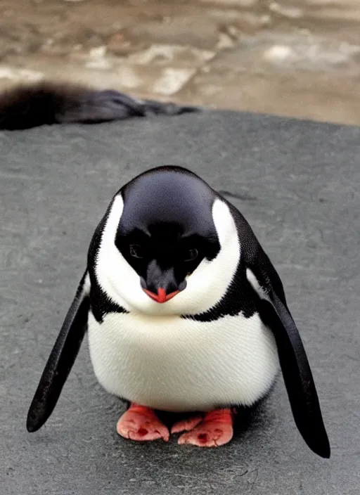 Image similar to penguin cat hybrid