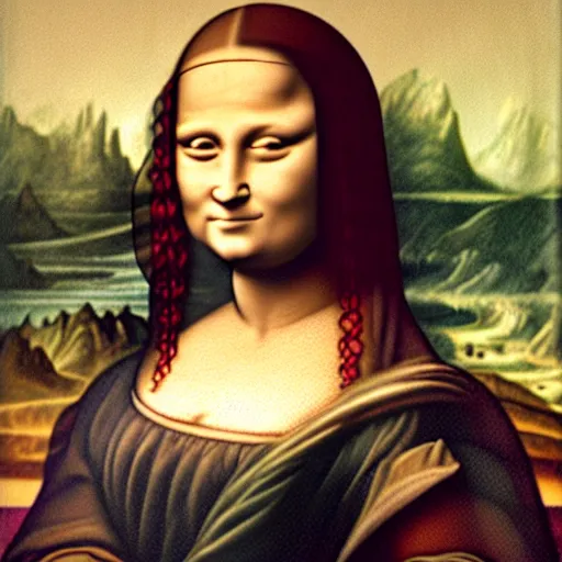 Prompt: big fat overweight, muscles, muscle overweight stereoids, bodybuilder mona lisa, by davinci