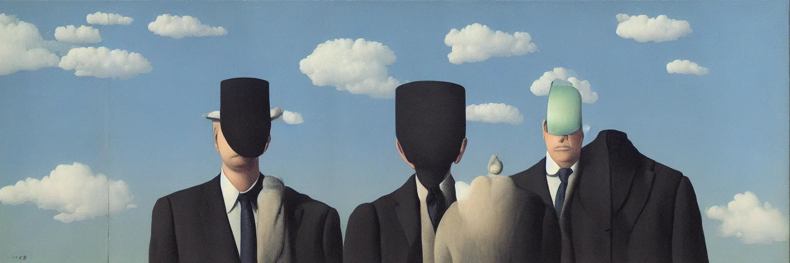 Prompt: eye painting magritte