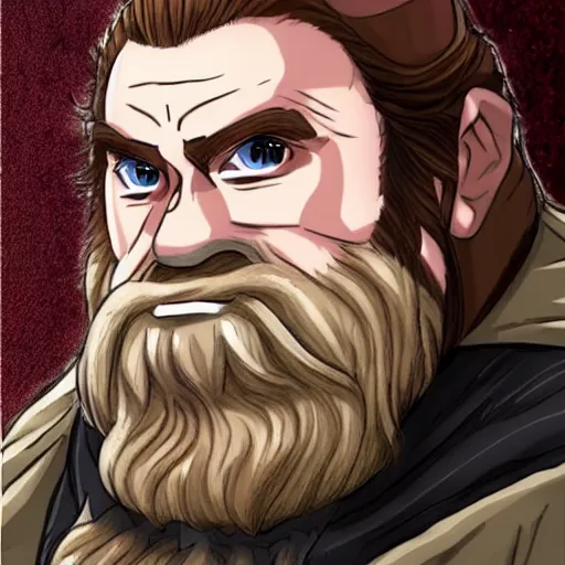 Prompt: gimli the dwarf in an anime world, incredibly detailed, ultra realistic