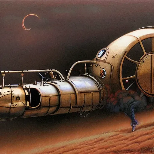 Image similar to a steam punk machine by peter elson