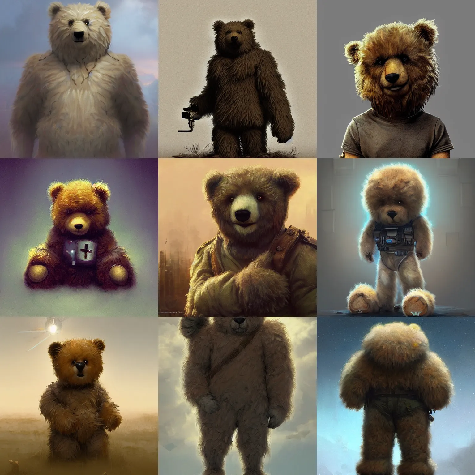 Prompt: fluffy teddybear, dystopian, sci-fi, extremely detailed, digital painting, sculpted in zbrush, artstation, concept art, smooth, sharp focus, illustration, chiaroscuro lighting, golden ratio, incredible art by artgerm and greg rutkowski and alphonse mucha and simon stalenhag