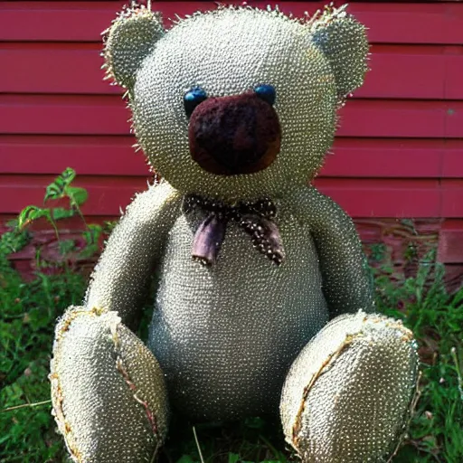 Image similar to teddy bear made from steel needles