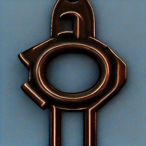 Prompt: a stylised old metal key, key is on the center of the image, rpg game inventory item, on the white background, high poly vray, stylised textures