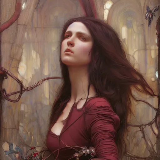 Prompt: a painting in the style of donato giancola, and in the style of tom bagshaw, and in the style of john william waterhouse. smooth, sharp focus, semi - realism.