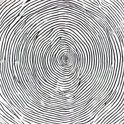 Prompt: there it is again, that thumbprint of yours, the reverberent and winding pattern that reveals itself at times, concentric and ellipsoid but no equation could explain its presence. thin, spiderweb-thin, yet always there. what does it mean? i said kaleidescopic last time, is that what brought it about?