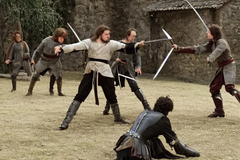 Image similar to valmont sword fighting scene from film