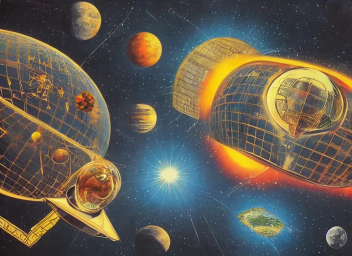 Prompt: artwork by jon lomberg for the 1 9 8 0 television science documentary cosmos