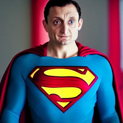 Prompt: “Superman but played by Tim Robinson”