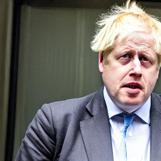 Image similar to boris johnson horror film, scary