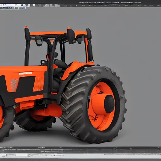 Image similar to kitbashing component of tractor, hard surface, hard surface, detailed, symmetric, unreal engine