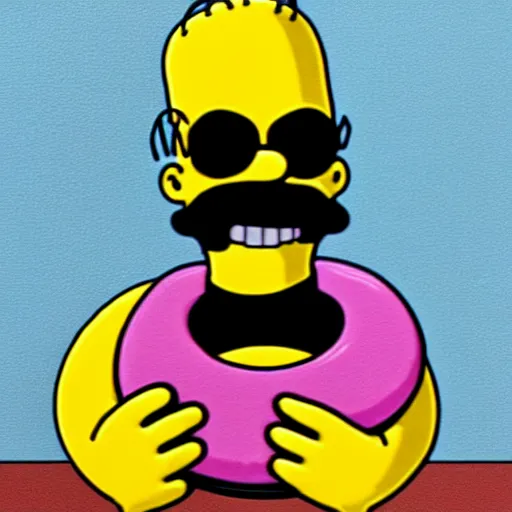 Image similar to homer simpson as a donut