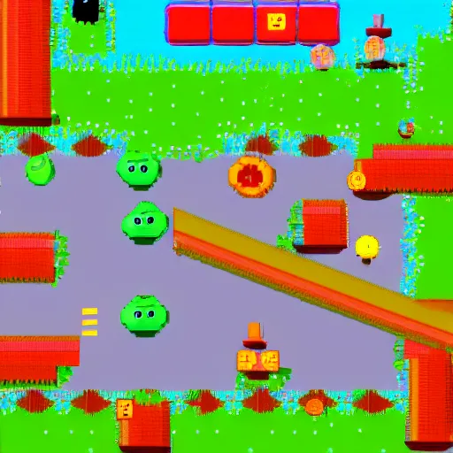 Image similar to a screenshot of frogger