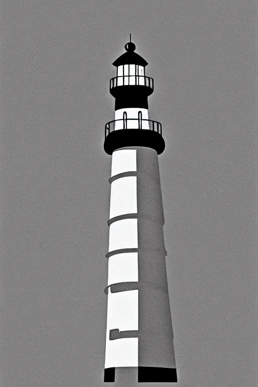 Image similar to minimalist boho style art of a lighthouse