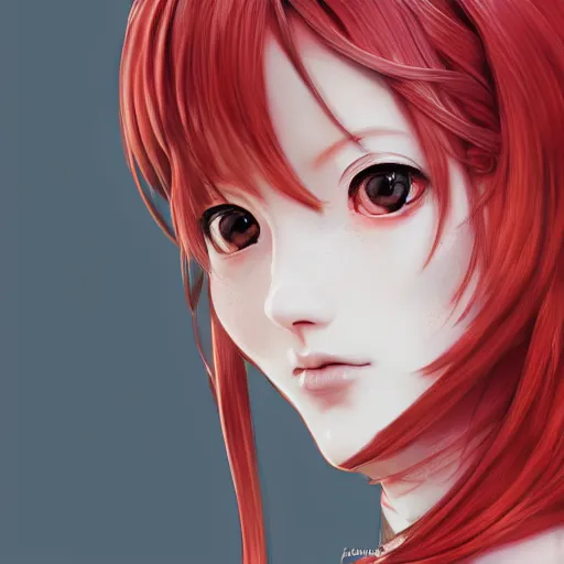 Image similar to a red haired female knight as an absurdly beautiful, elegant, mid - 2 0 s sensual anime girl, ultrafine hyperrealistic detailed face illustration by kim jung gi, irakli nadar, intricate linework, sharp focus, bright colors, matte, octopath traveler, final fantasy, unreal engine highly rendered, global illumination, radiant light, intricate environment