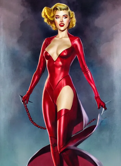 Image similar to evil amber heard as a comic book super villain wearing a courtroom costume, full body portrait, natural lights, photorealism, dramatic, cinematic, art by artgerm, rossdraws, norman rockwell, magali villeneuve, gil elvgren, alberto vargas, earl moran, enoch bolles