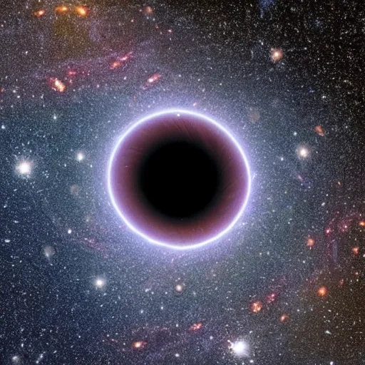 Prompt: a black hole in the universe