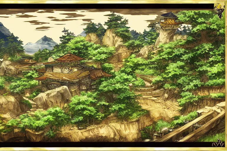 Image similar to mushoku tensei landscape art