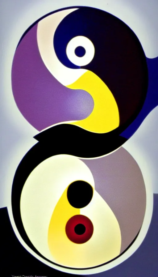 Image similar to Abstract representation of ying Yang concept, by don bluth