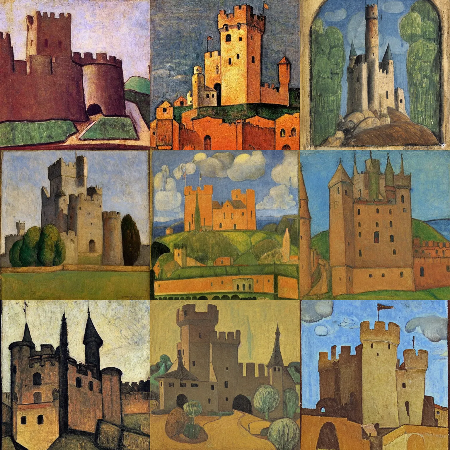 Prompt: medieval castle, by paula modersohn - becker