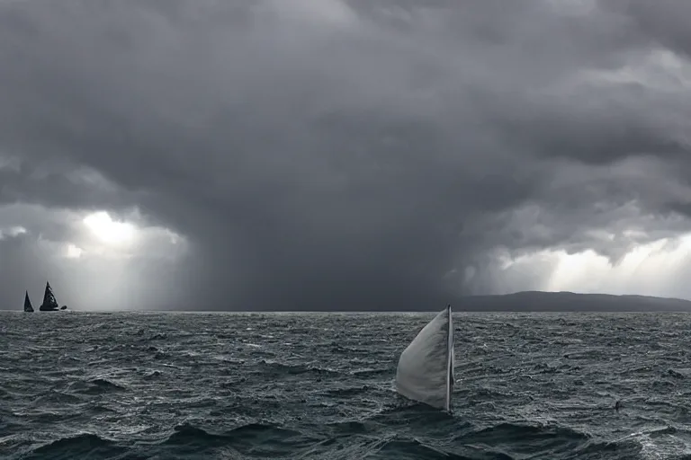 Prompt: sailing off into the storm