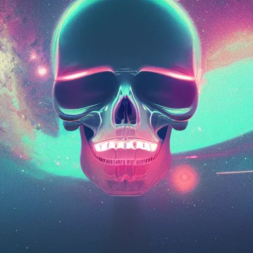 Prompt: an artist's rendering of a galactic skull, concept art by beeple, cgsociety, space art, concept art, sci - fi, reimagined by industrial light and magic