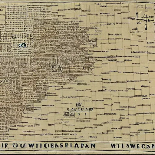 Prompt: a map of the state of wisconsin, wrinkled, faded