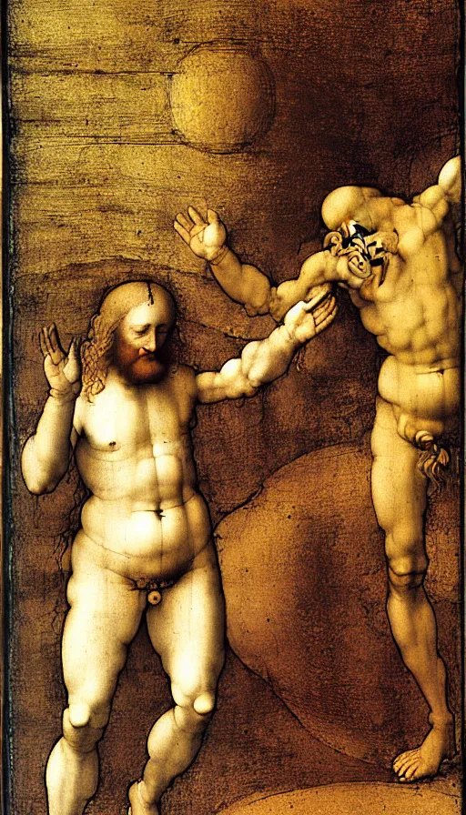 Image similar to the two complementary forces that make up all aspects and phenomena of life, by Leonardo da vinci