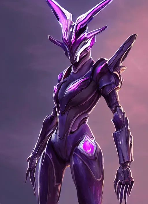 Image similar to cinematic body shot, cosmic beautiful stunning giant robot mecha hot female dragon goddess, sharp sleek cyborg dragon head, sharp metal ears, smooth purple eyes, smooth fuschia skin, smooth silver armor, nebula size, epic proportions, epic scale, macro furry, furry art, dragon art, goddess art, giantess art, warframe, warframe fanart, furaffinity, octane