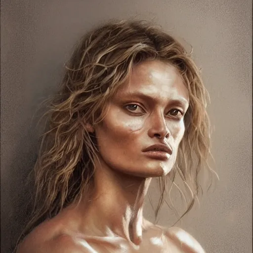 Image similar to portrait of edita vilkeviciute, detailed face, greg rutkowski, intricate, elegant, highly detailed,