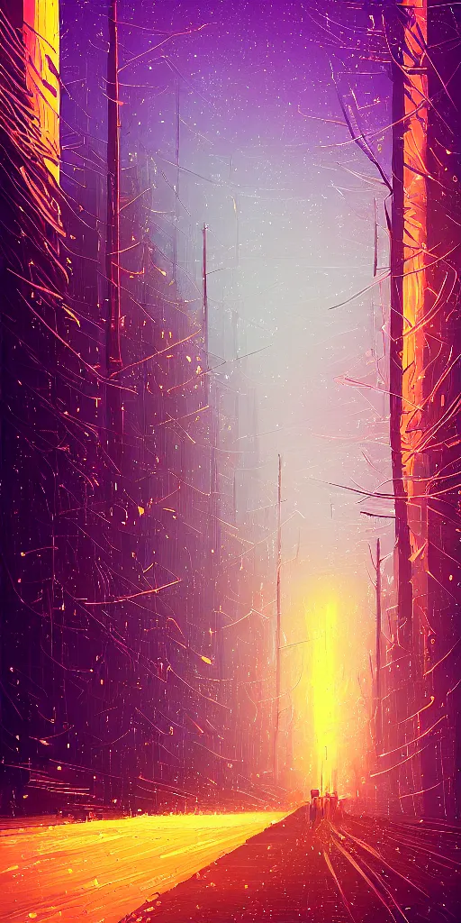 Prompt: i said, ooh, i'm blinded by the lights by alena aenami