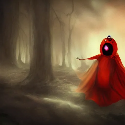 Prompt: ladybug as a ghost, fantasy art style, scary atmosphere, nightmare - like dream