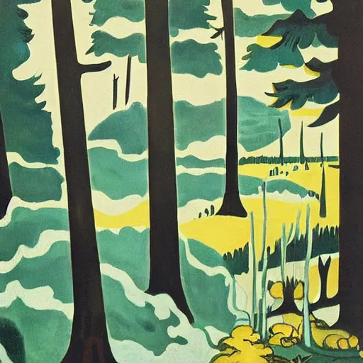 Image similar to charles burchfield art painting