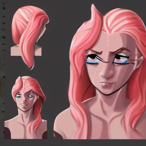 Image similar to man in the process of morphing into Pinkie Pie from My Little Pony, man turning into pony, trending on artstation