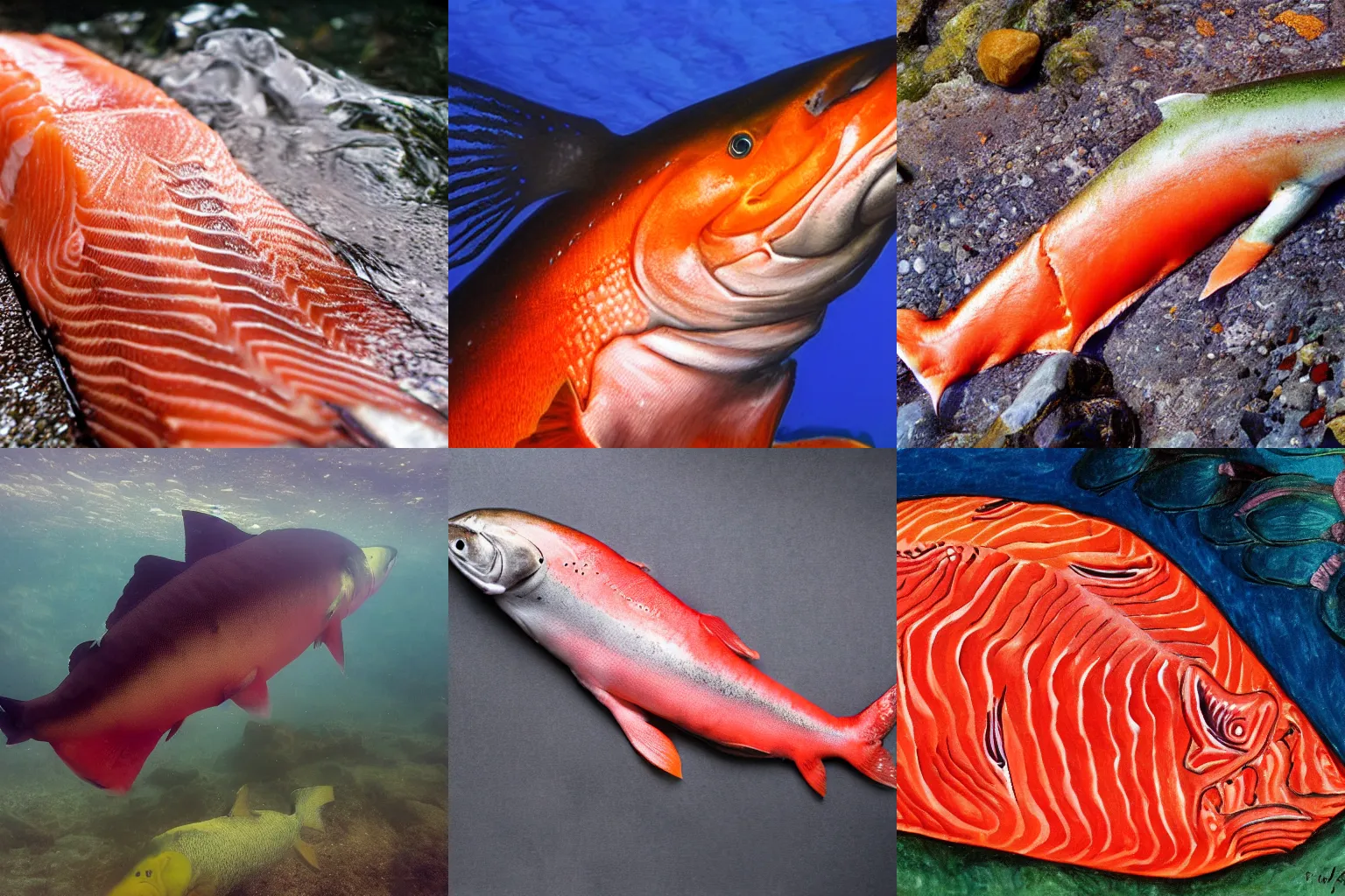 Prompt: salmon animal