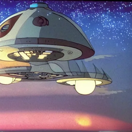 Image similar to ncc 1 7 0 1 starship enterprise in a studio ghibli movie