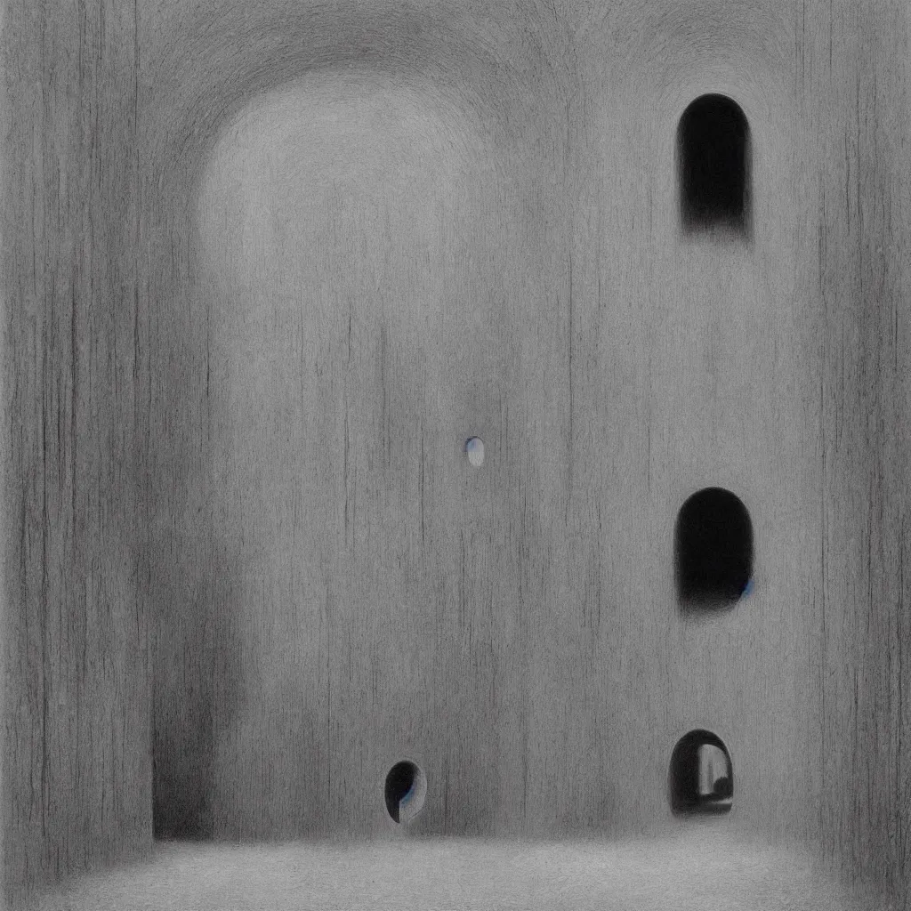 Image similar to laboratory. unsettling. semi - organic. tunnel, doorways. zdzisław beksinski