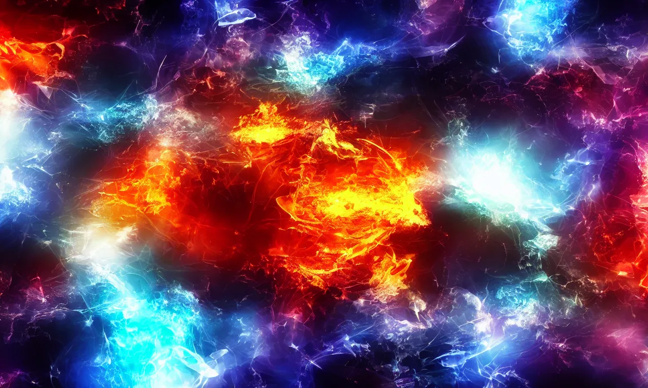 Image similar to epic abstract desktop background, hd, 4 k, fire effects, realistic