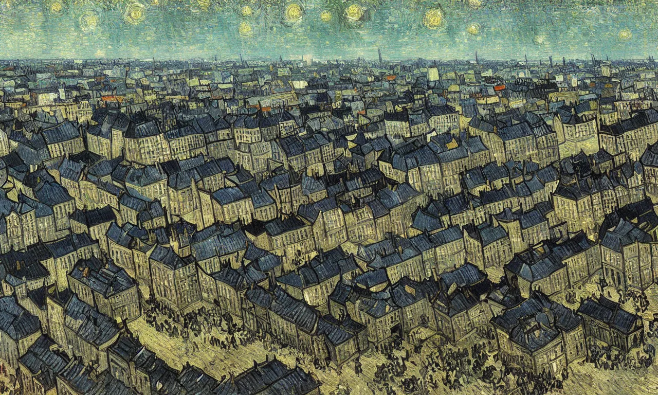 Prompt: highly detailed painting of whitechapel 1888 by van gogh