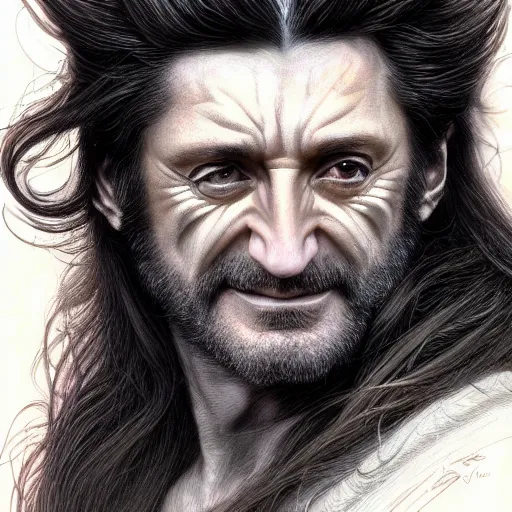 Image similar to glorious full head portrait of geddy lee as Wolverine, fantasy, intricate, elegant, digital painting, trending on artstation, concept art, sharp focus, illustration by Gaston Bussiere and artgerm, 4k.