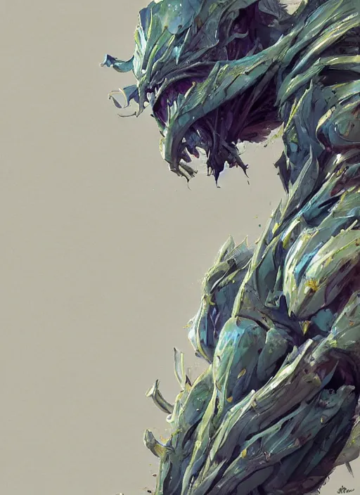 Image similar to semi reallistic gouache gesture painting, by yoshitaka amano, by ruan jia, by Conrad roset, by dofus online artists, detailed anime 3d render pineaple alien monster, pineaple terrible alien monster, antrophomorfic pineaple leaves , portrait, cgsociety, artstation, rococo mechanical, Digital reality, sf5 ink style, dieselpunk atmosphere, gesture drawn