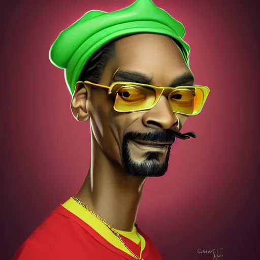 Image similar to snoop dogg by Carlos Ortega Elizalde as a 3d cartoonish pixar