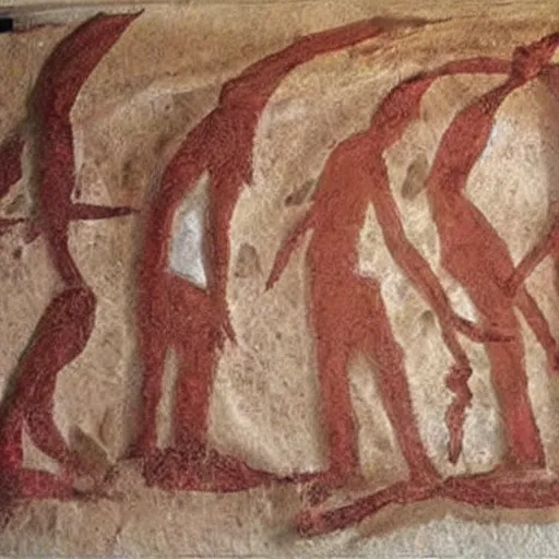 Image similar to Cave-painting!!!! Of (((((((Donald trump))))))