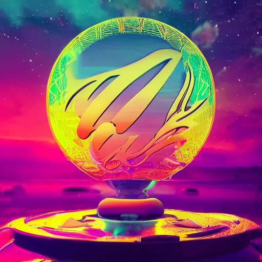 Image similar to a and w vaporwave logo, colorful, digital art, cosmic, 3 d high definition, trending on art station, photorealistic, high resolution, 8 k, octane, hyper detailed, insane details, intricate, elite, ornate, elegant trend, highly detailed and intricate, sharp focus, photography, unreal engine