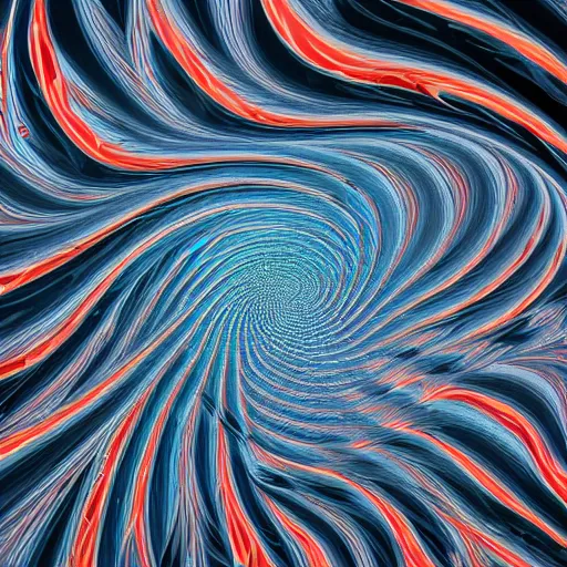 Image similar to perceptual full ramp gradient, fractal, swirling, marbling, turbulence, artstation